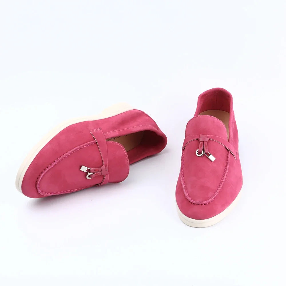 Chaussures plates femme à détails cousus – CLEVI Paris
