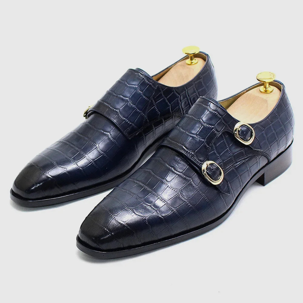 Chaussures homme en cuir à double boucle – CLEVI Paris