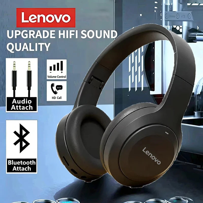 Casque Lenovo Over-Ear Pliable Bluetooth 5.3 40H ANC – CLEVI Paris