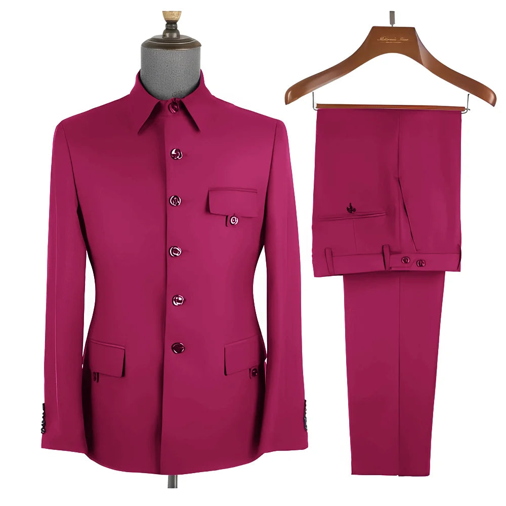 Costume homme 2 pièces, col montant – CLEVI Paris