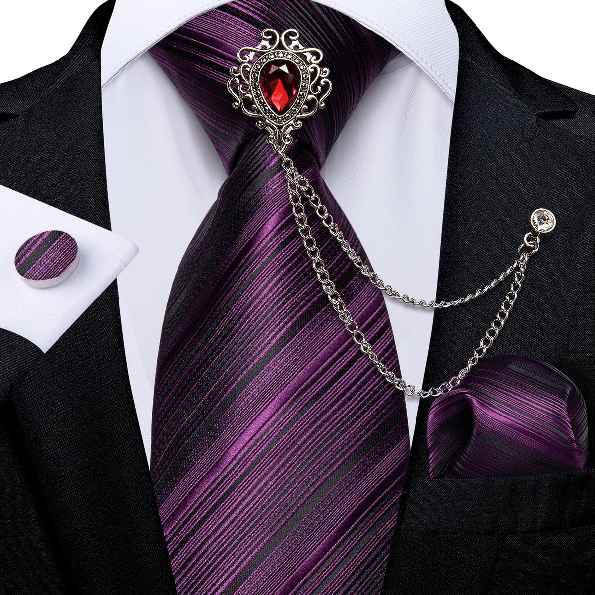 Coffret cravate homme, pochette et accessoires – CLEVI Paris