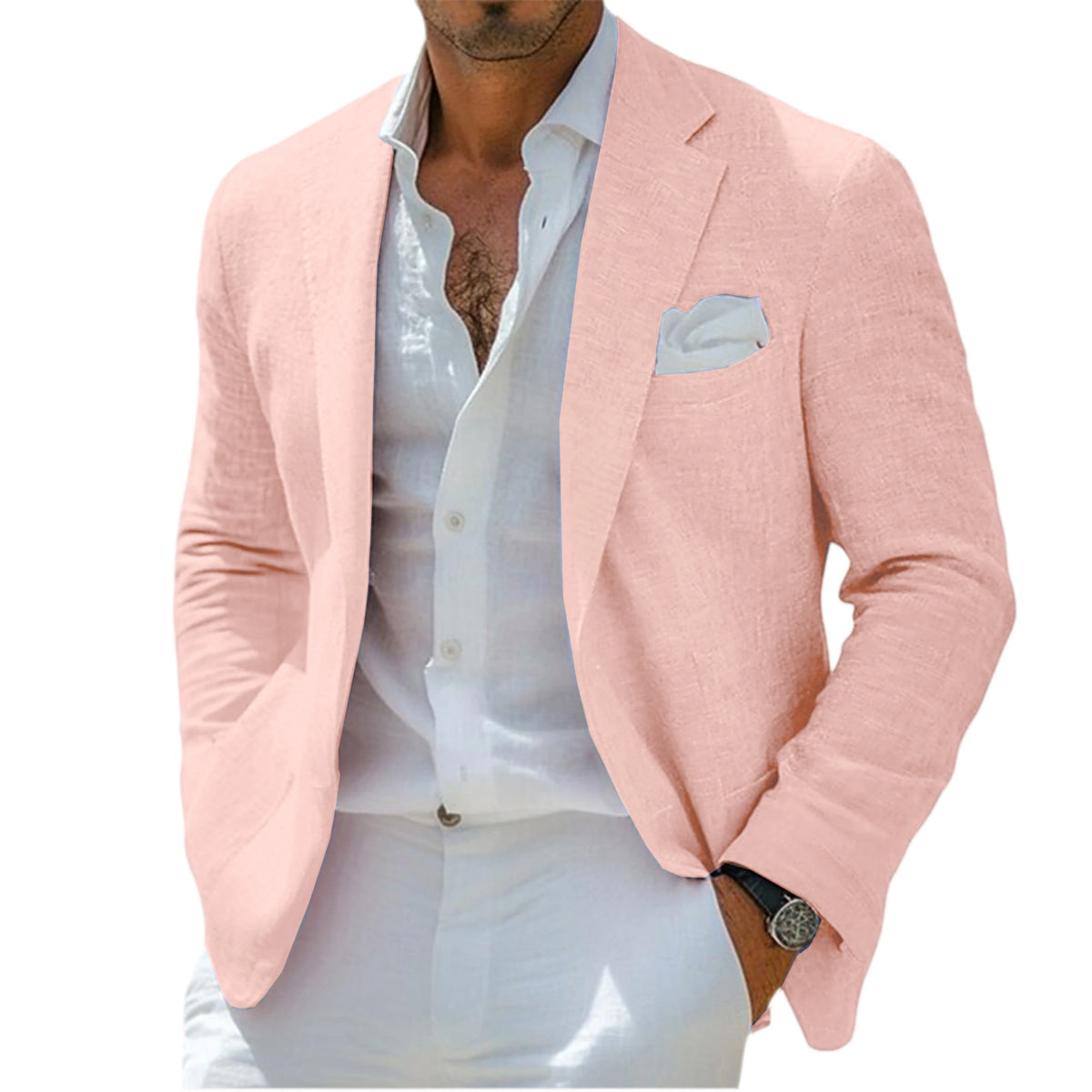 Blazer homme en lin coupe slim – CLEVI Paris