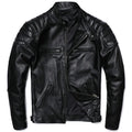 Veste biker homme en cuir de vache – CLEVI Paris