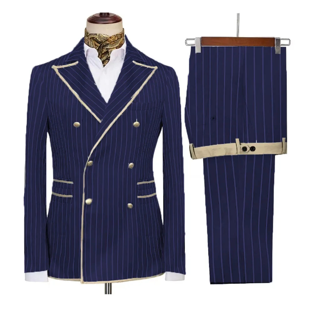 Costume homme rayé 2 pièces – CLEVI Paris