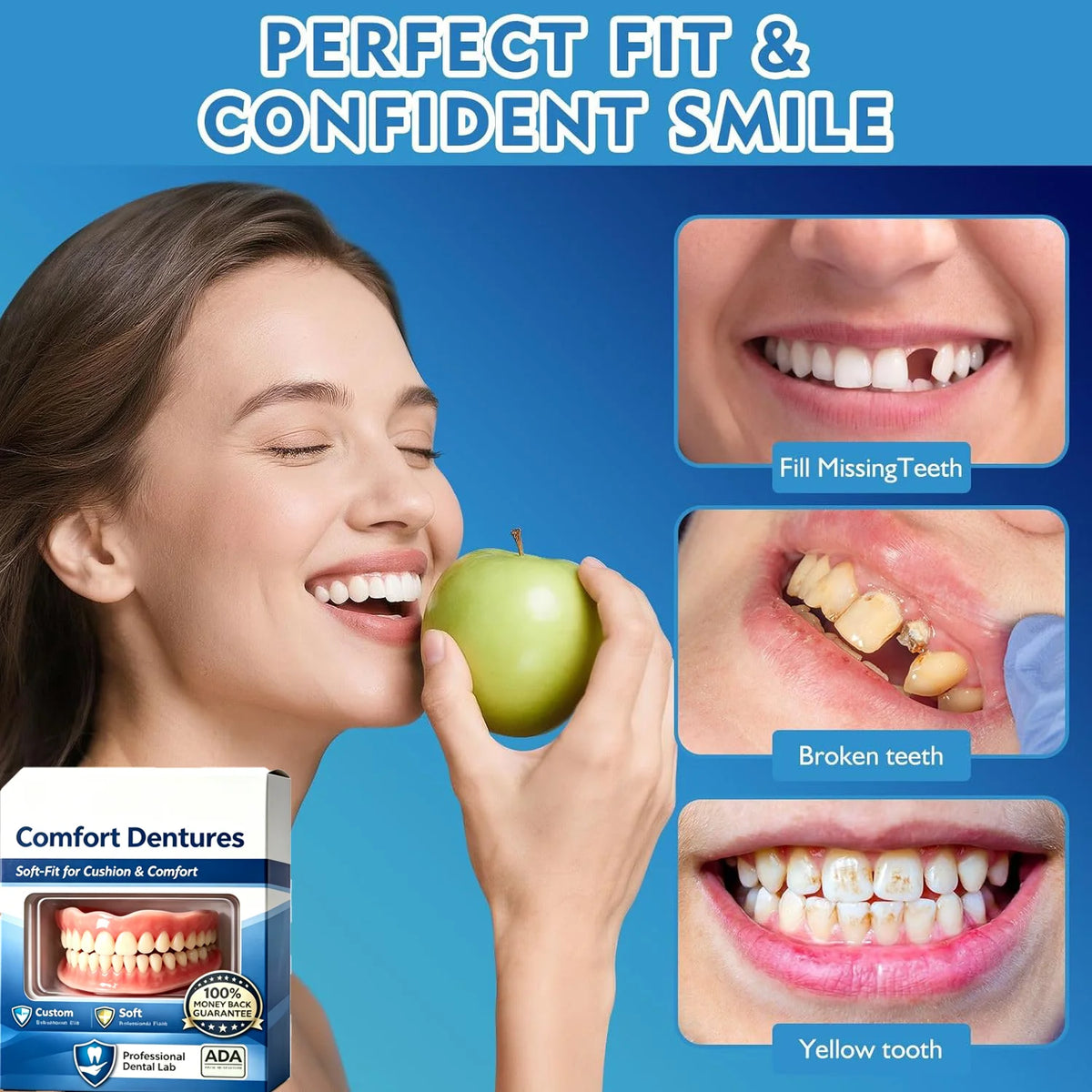 Dents artificielles supérieures et inférieures – CLEVI Paris