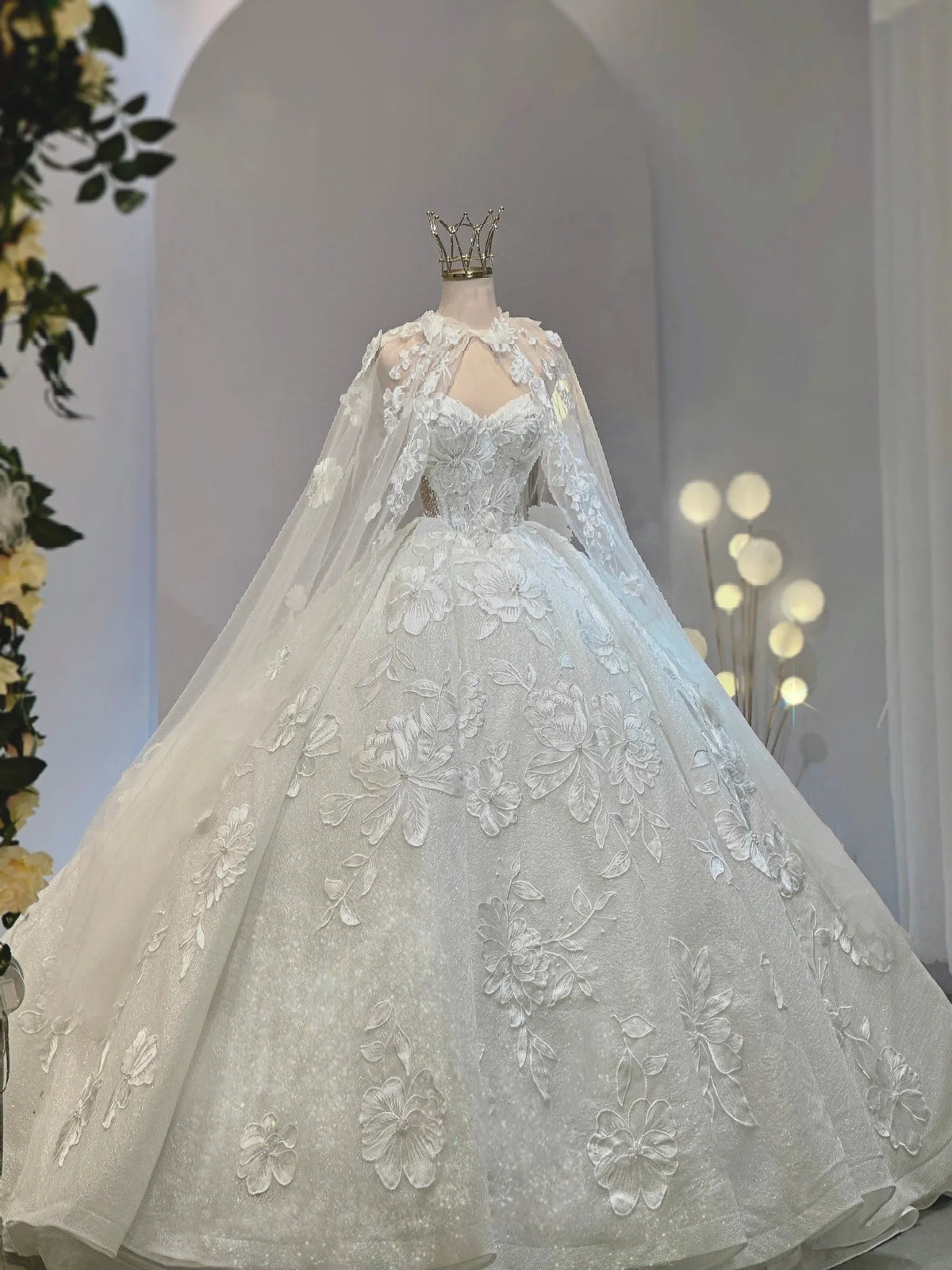 Robe de mariée en tulle ligne A – CLEVI Paris