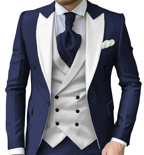 Costume homme 3 pièces polyester-viscose – CLEVI Paris