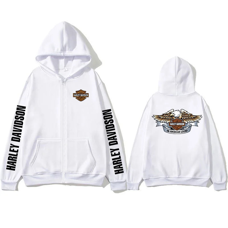 Sweatshirt Zippé à Capuche Harley Davidson – CLEVI Paris