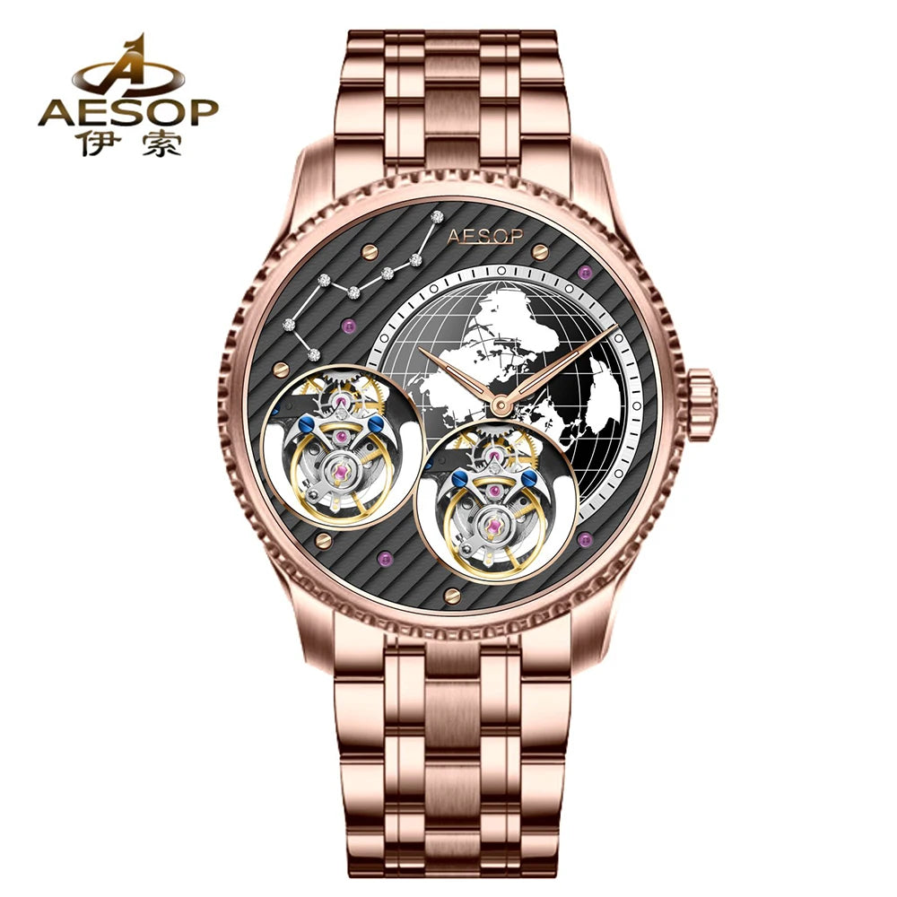 Montre mécanique AESOP à cadran squelette – CLEVI Paris