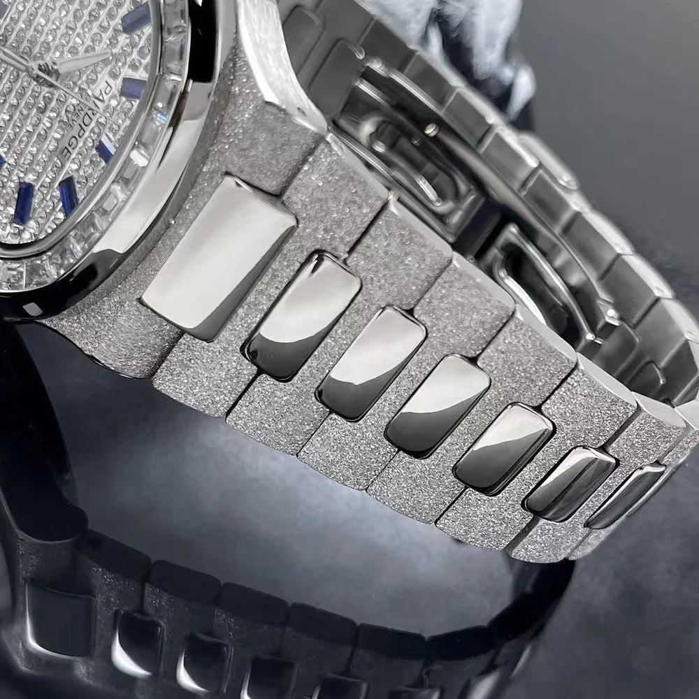 Montre Homme Automatique Carrée Index Diamants Lumineux Acier Huayra – CLEVI Paris