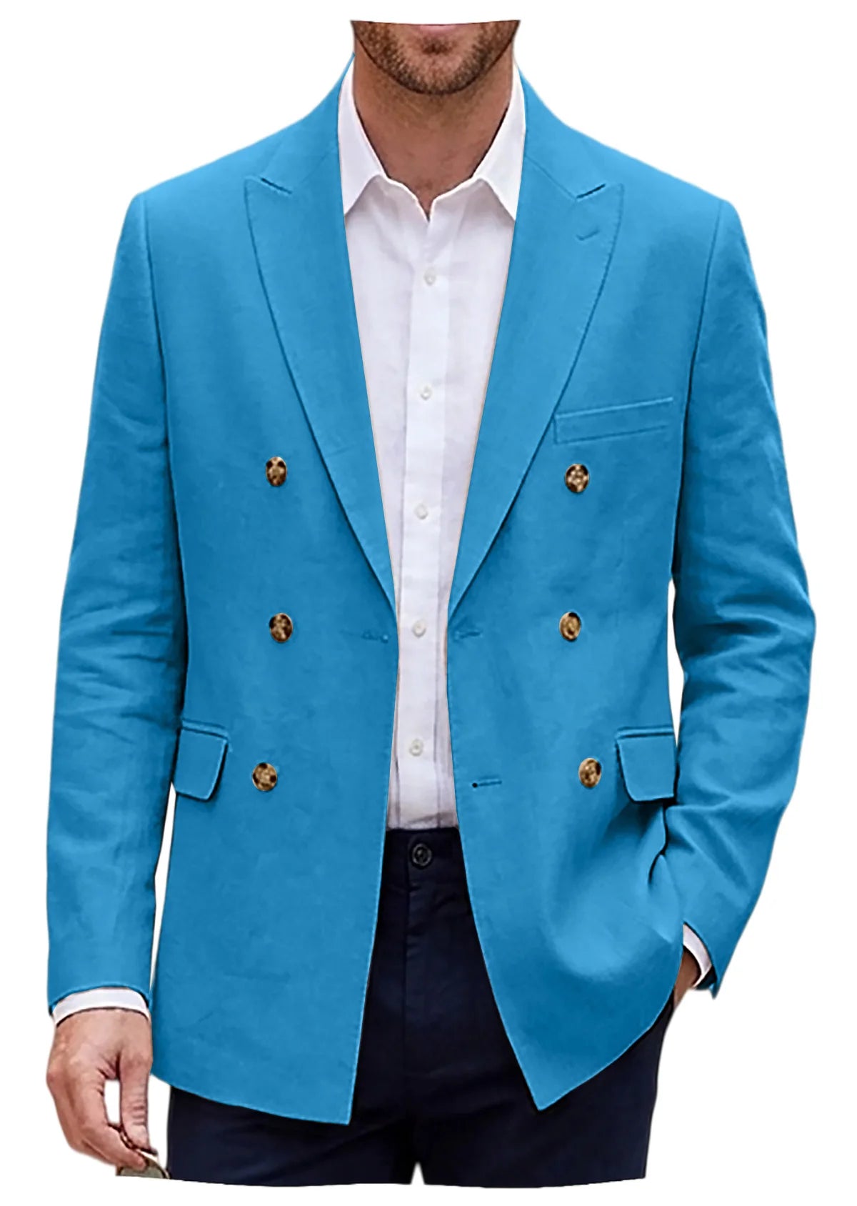 Blazer lin homme coupe slim – CLEVI Paris