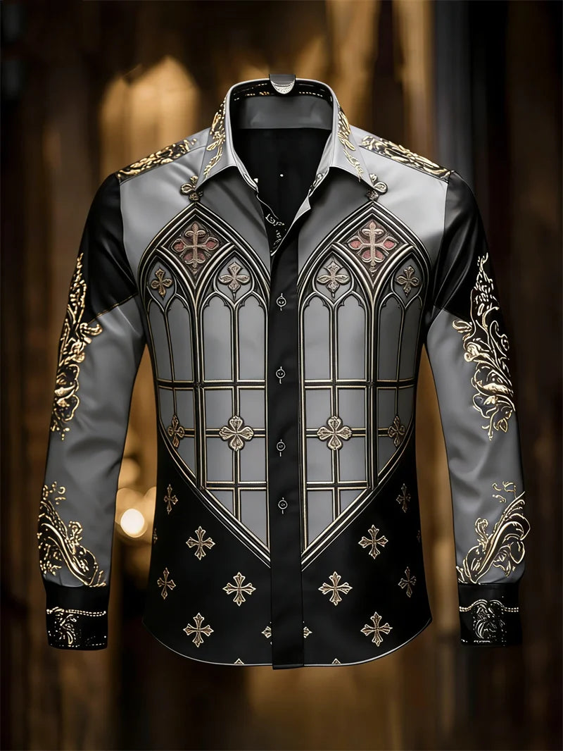 Chemise Homme à Motif Artistique 3D – CLEVI Paris