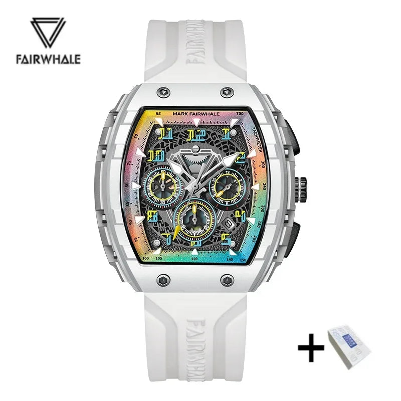Montre Quartz Chronographe Tonneau Mark Fairwhale FW5001 – CLEVI Paris
