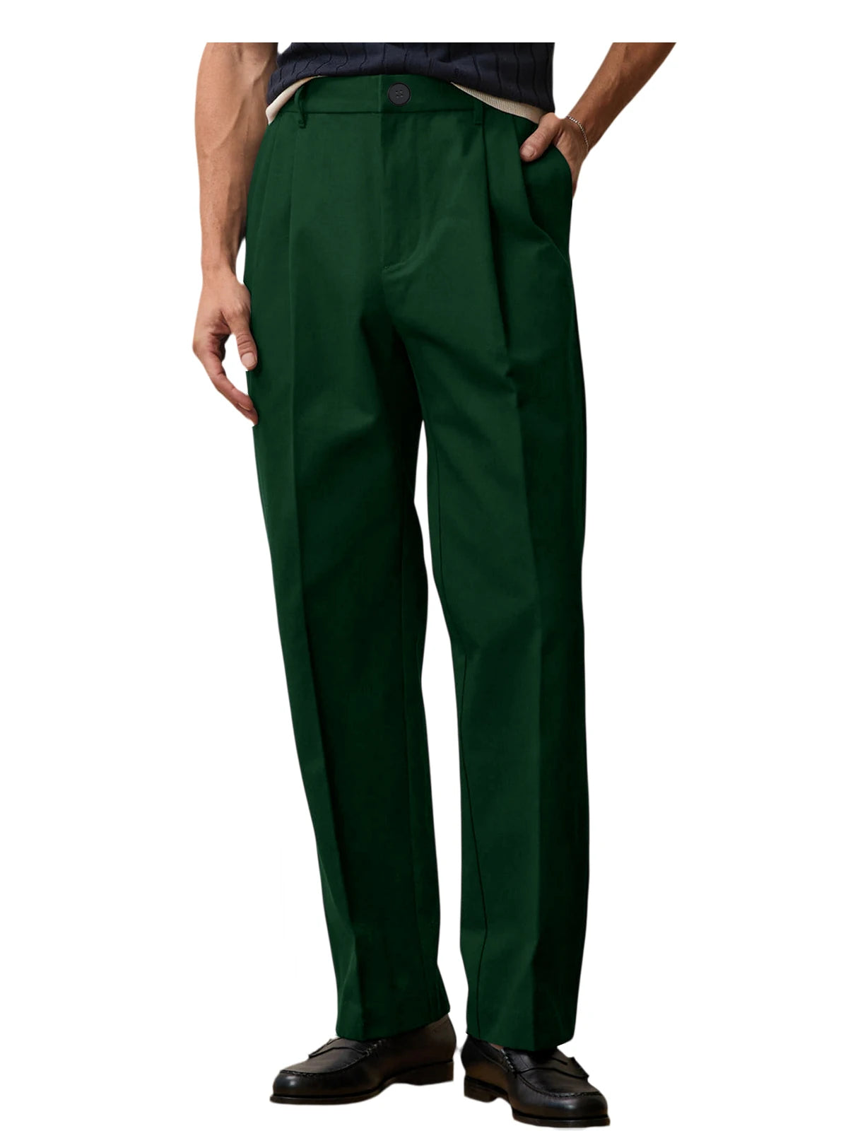Pantalon homme taille haute coupe large – CLEVI Paris