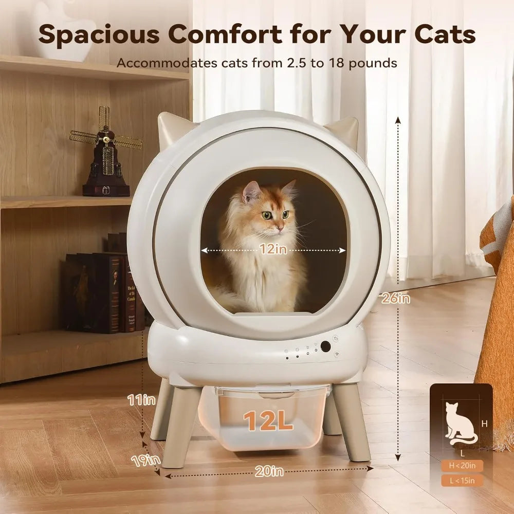 Bac à litière autonettoyant pour chat – CLEVI Paris