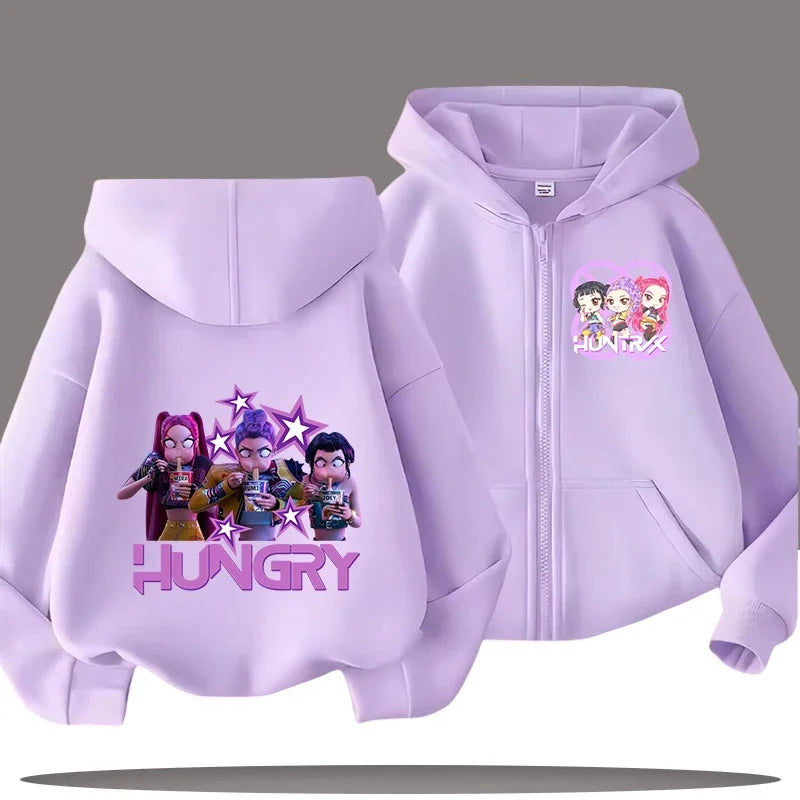 Sweat à capuche enfant zippé imprimé – CLEVI Paris