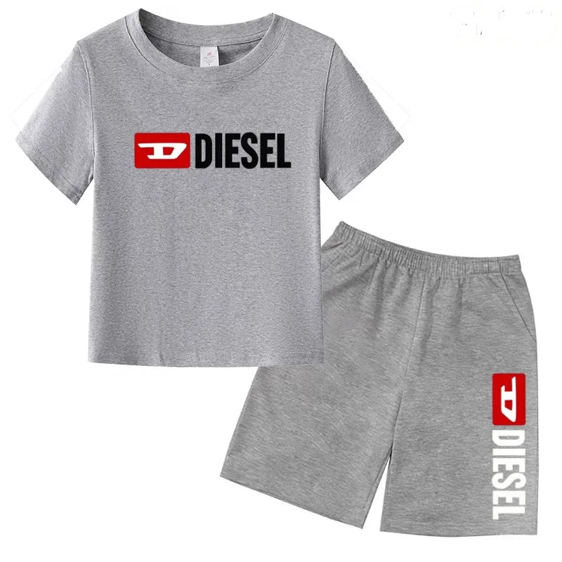 Ensemble enfant T-shirt à lettres et short – CLEVI Paris