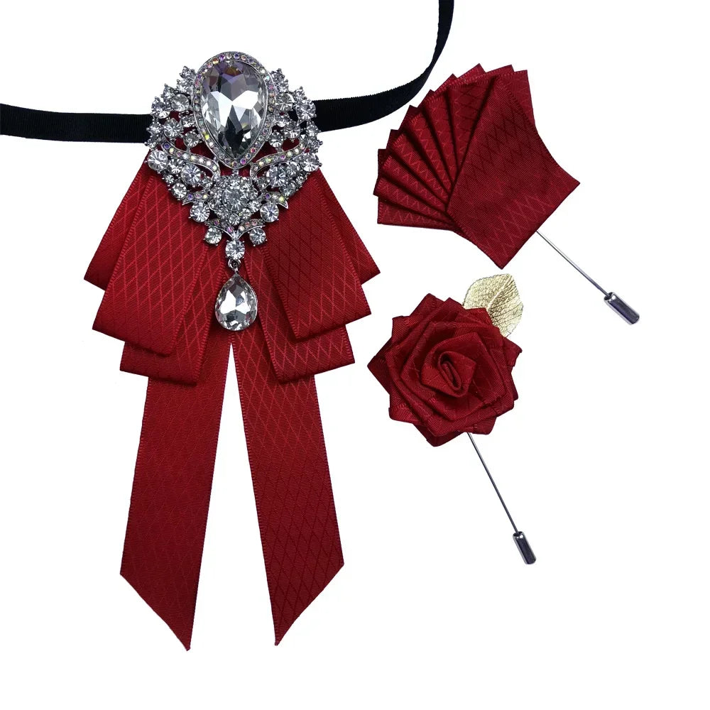 Ensemble nœud papillon 3 pièces, fleurs – CLEVI Paris
