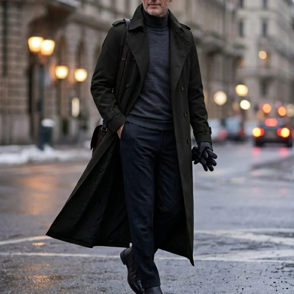 Pardessus Homme Long Ceinturé – CLEVI Paris