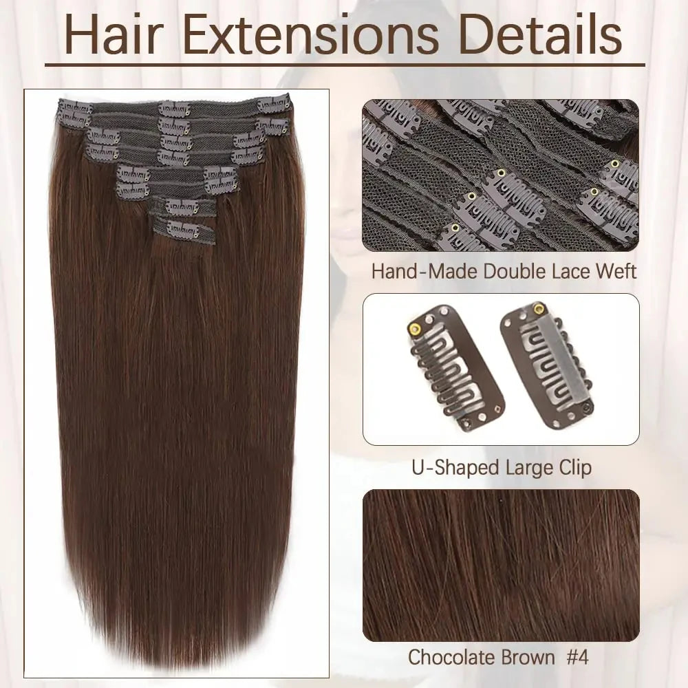 Extensions cheveux humains à clips – CLEVI Paris