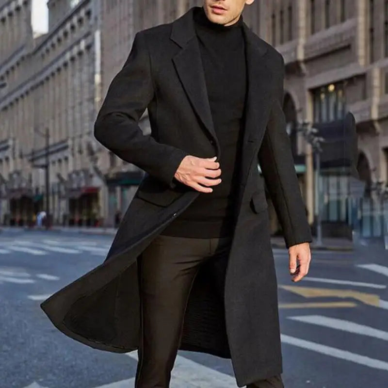 Manteau long boutonné homme – CLEVI Paris