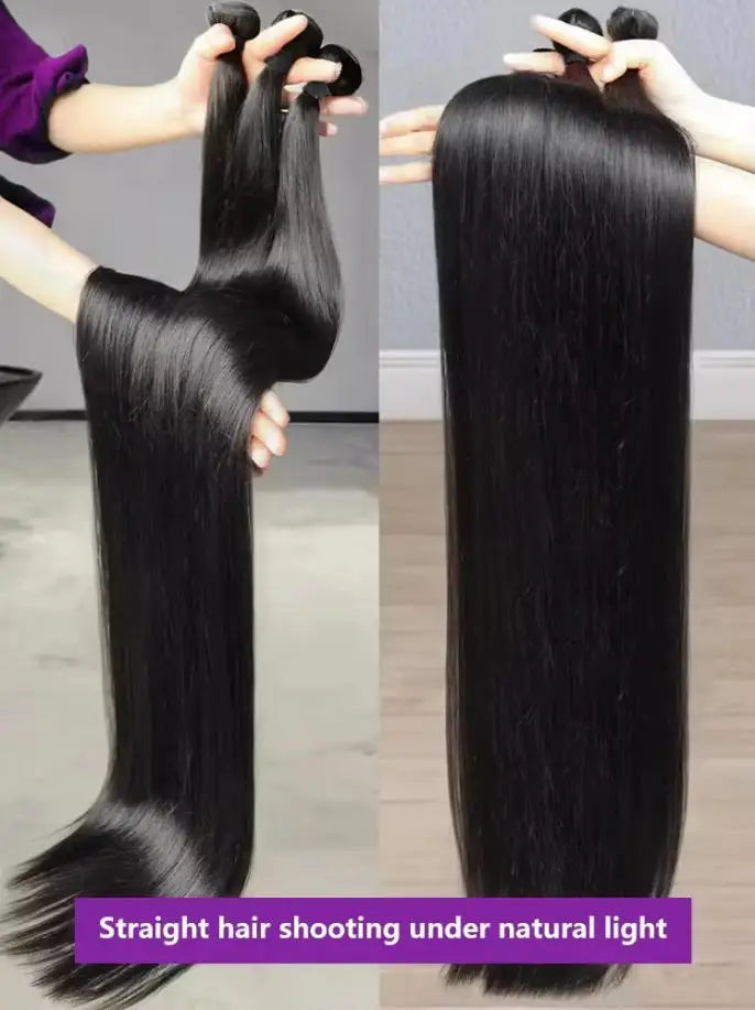 Mèches Straight 100% Remy Hair Brésilien Couleur Naturelle Non Traitées 10-44 Pouces – CLEVI Paris