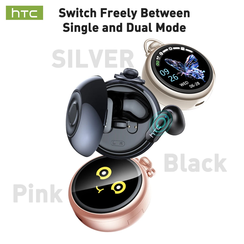 Écouteurs HTC NE71 TWS Bluetooth 6.0 IPX6 Écran LED HiFi – CLEVI Paris