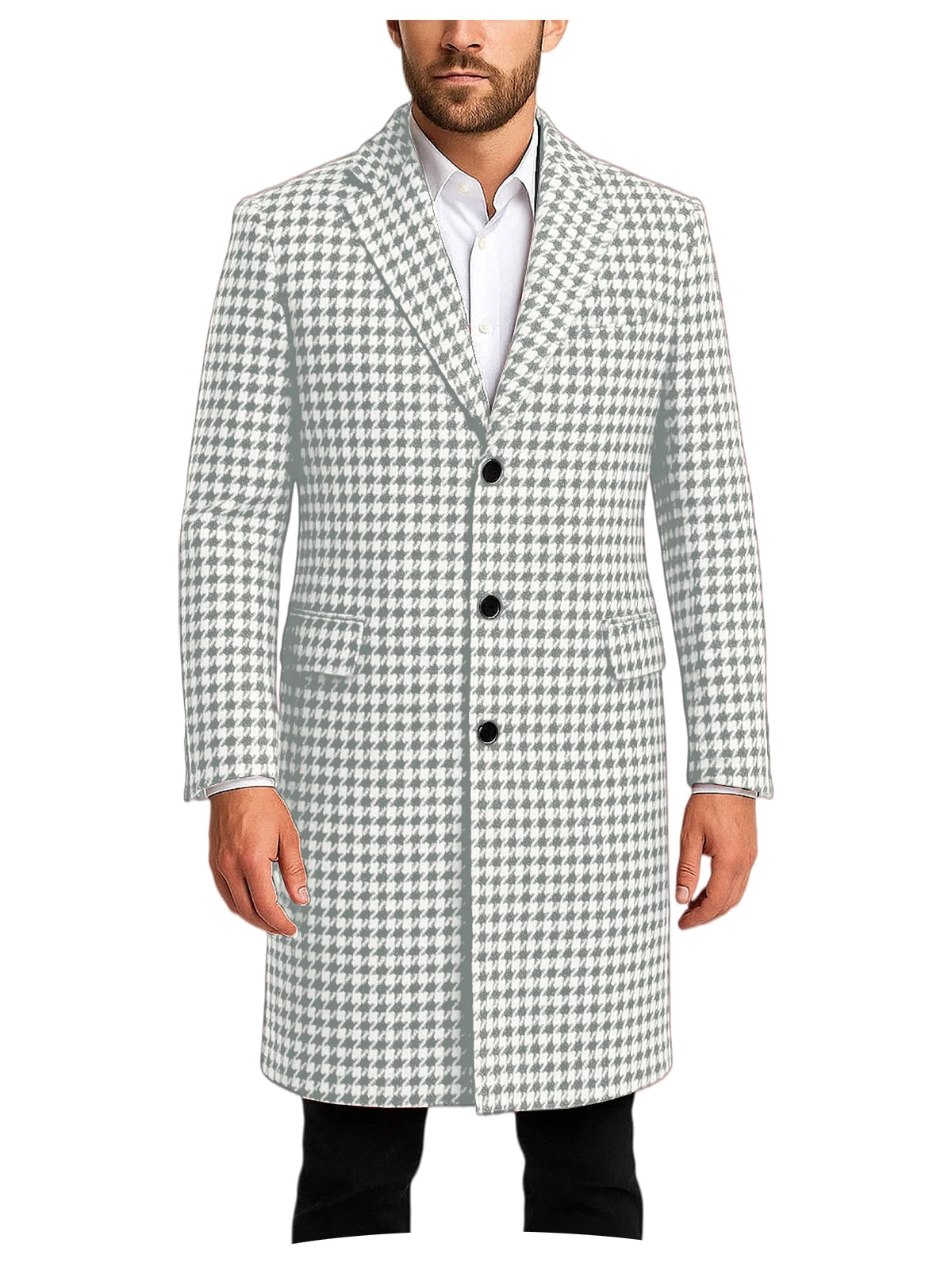 Manteau pied-de-poule homme – CLEVI Paris