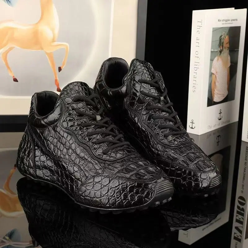 Sneakers basses homme noires à lacets – CLEVI Paris