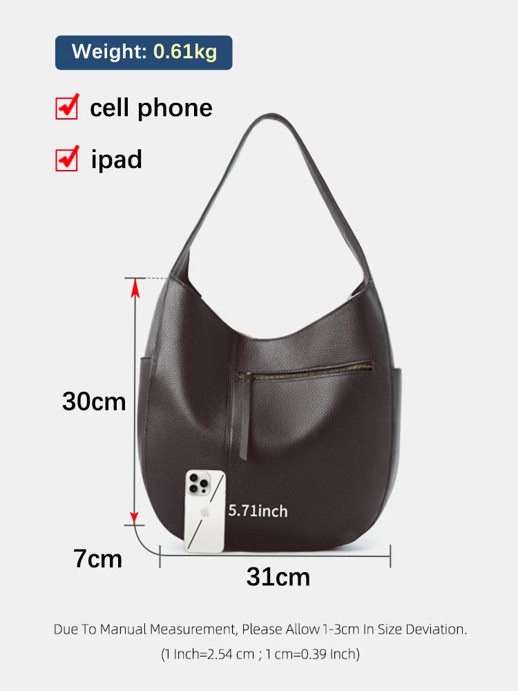 Sac hobo femme souple en cuir Zency – CLEVI Paris