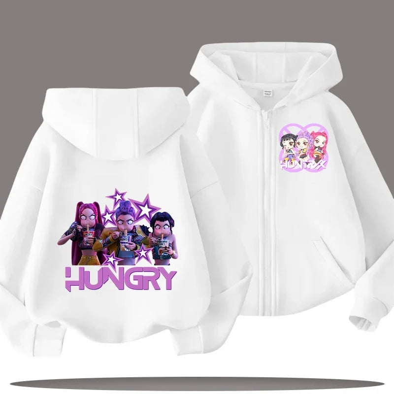 Sweat à capuche enfant zippé imprimé – CLEVI Paris