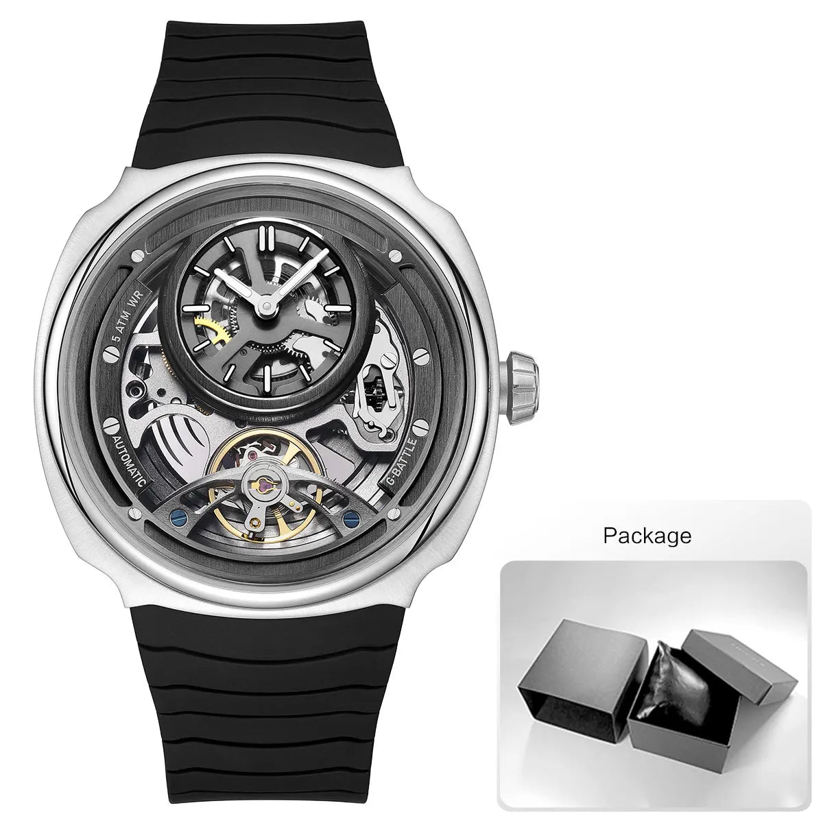 MEGIR 2259 Montre Homme Automatique Squelette Acier Sport Étanche 5ATM – CLEVI Paris