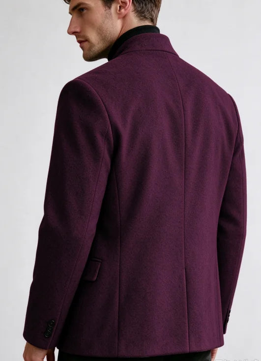 Veste homme à col montant et double boutonnage – CLEVI Paris