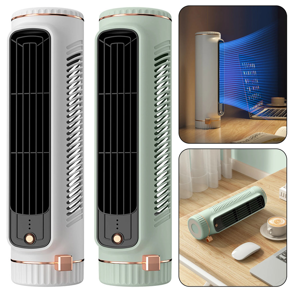 Mini ventilateur tour rechargeable – CLEVI Paris
