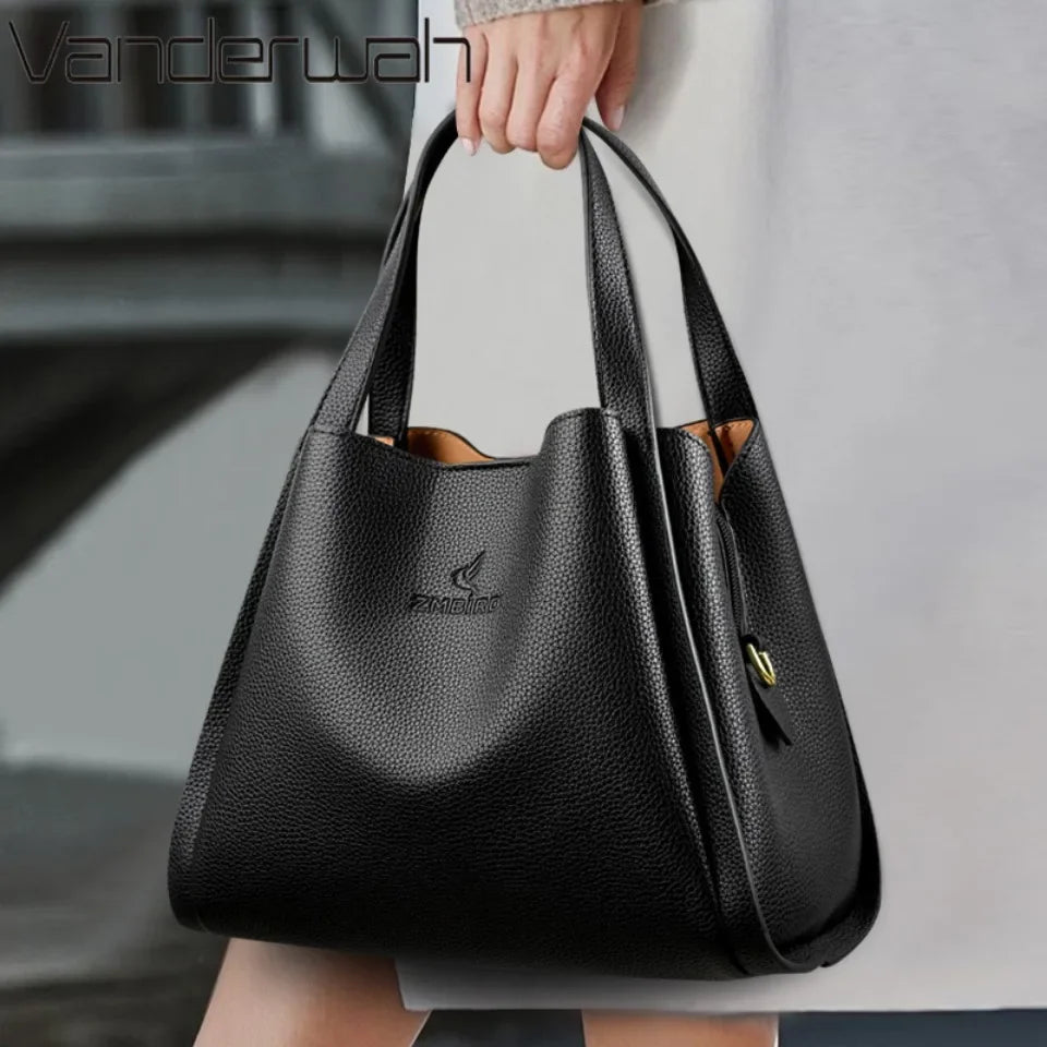 Sac Fourre-Tout Femme Cuir Microfibre 3 Modes de Port – CLEVI Paris