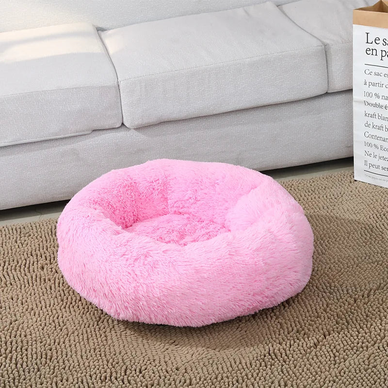 Panier rond en peluche pour chien et chat – CLEVI Paris