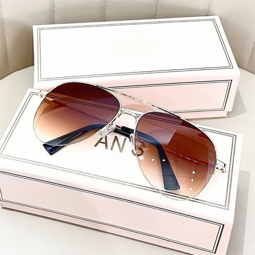 Lunettes de Soleil Pilote Grand Cadre – Verres Dégradés Anti-Reflets UV400, Monture Alliage, 5 Coloris