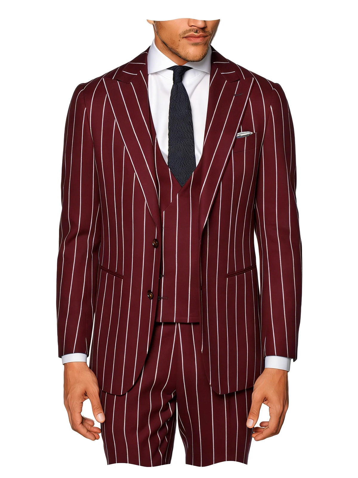 Costume homme 3 pièces à rayures – CLEVI Paris