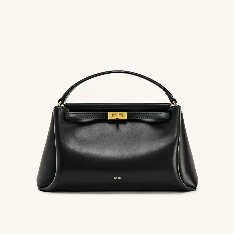 Sac à Bandoulière Femme Cuir Véritable Fermeture Clip 5 Coloris – CLEVI Paris