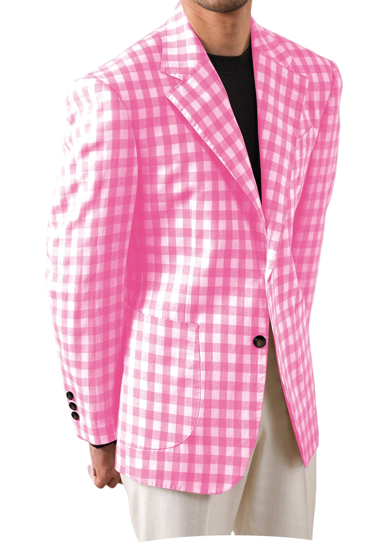 Blazer homme à carreaux coupe ajustée – CLEVI Paris