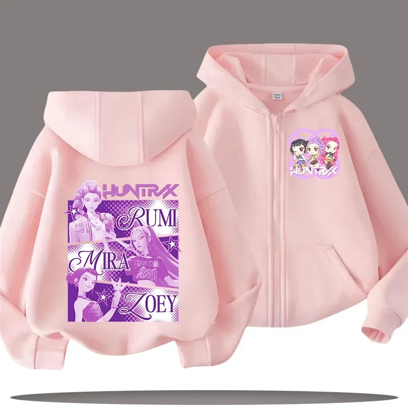 Sweat à capuche enfant zippé imprimé – CLEVI Paris