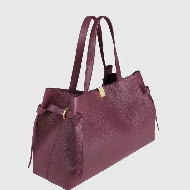 Sac seau en cuir véritable à l’épaule – CLEVI Paris