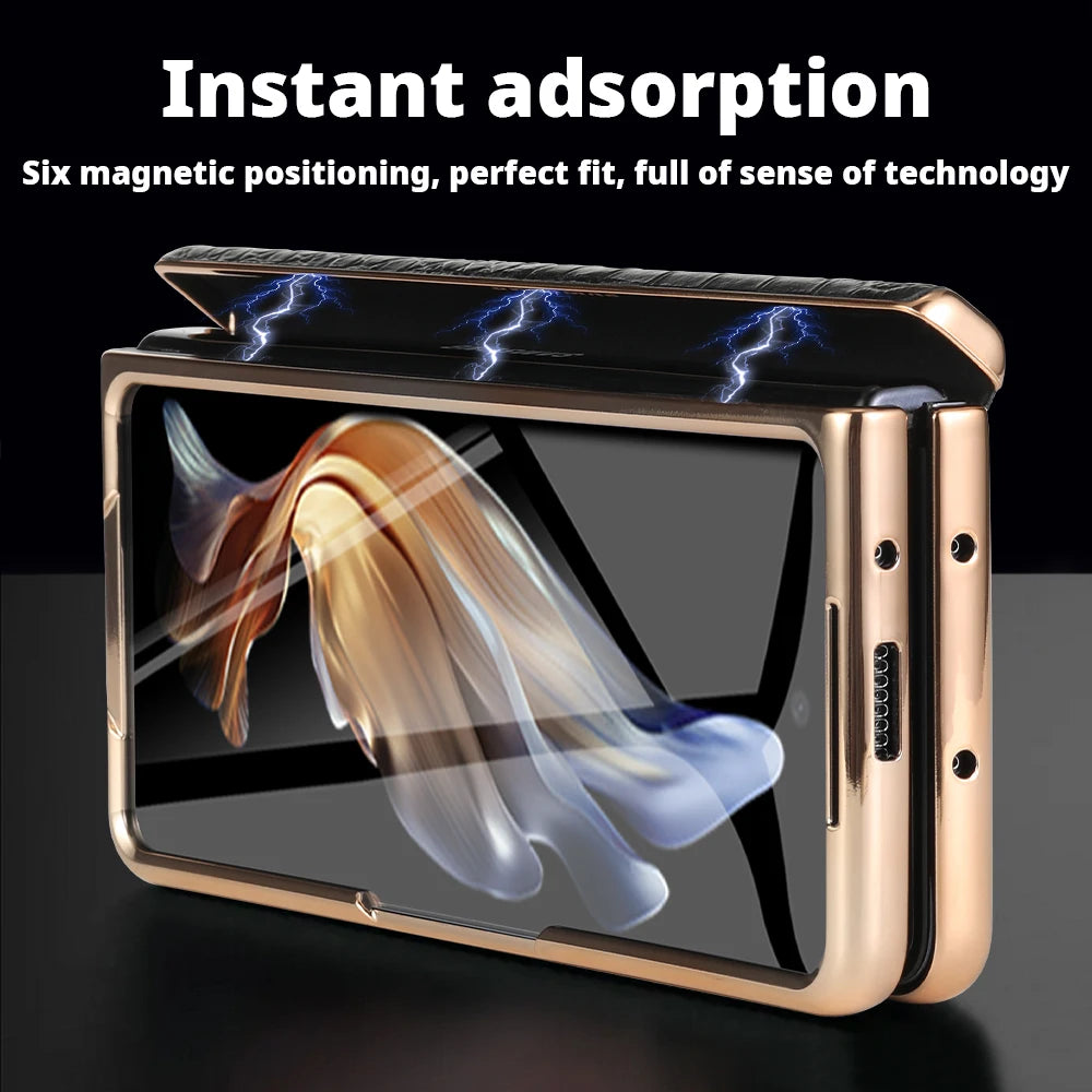 Étui Galaxy Z Fold cuir et support arrière – CLEVI Paris