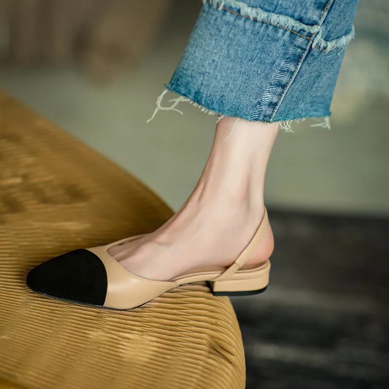 Chaussures femme à bout rond en microfibre – CLEVI Paris