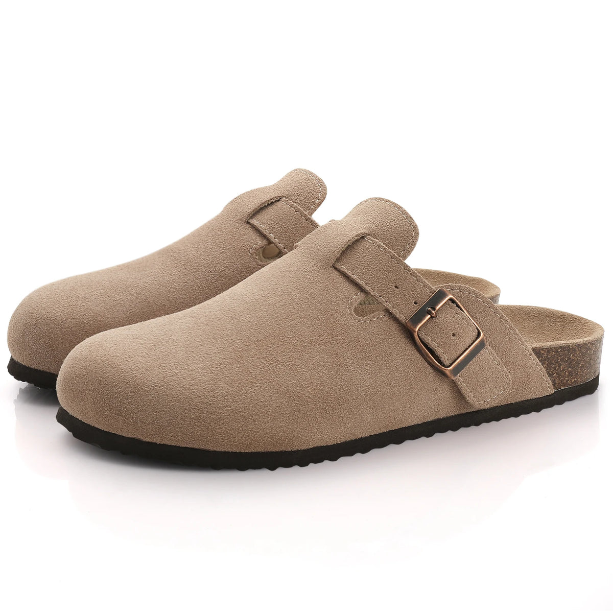 Sandales unisexes en daim à boucle – CLEVI Paris