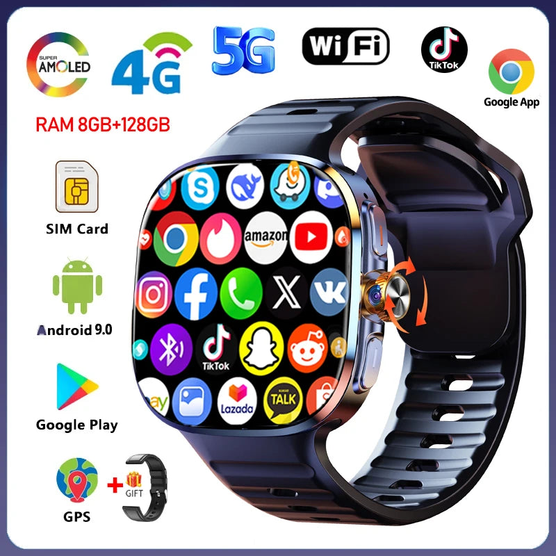 Montre Connectée 4G Android 5 Jours Caméra 13MP – CLEVI Paris