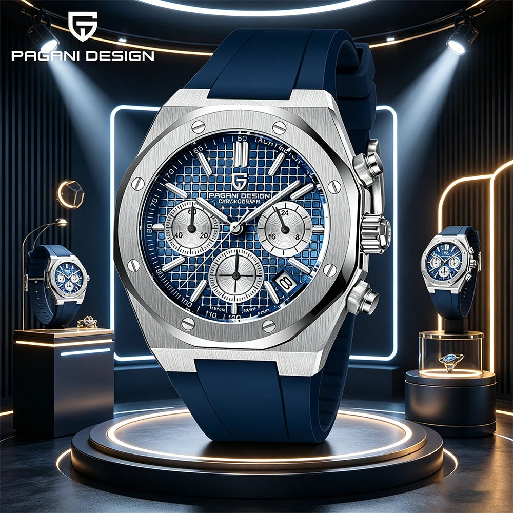 Montre Chronographe Homme Pagani Design PD-1707 Quartz VK63 Saphir 200m – CLEVI Paris