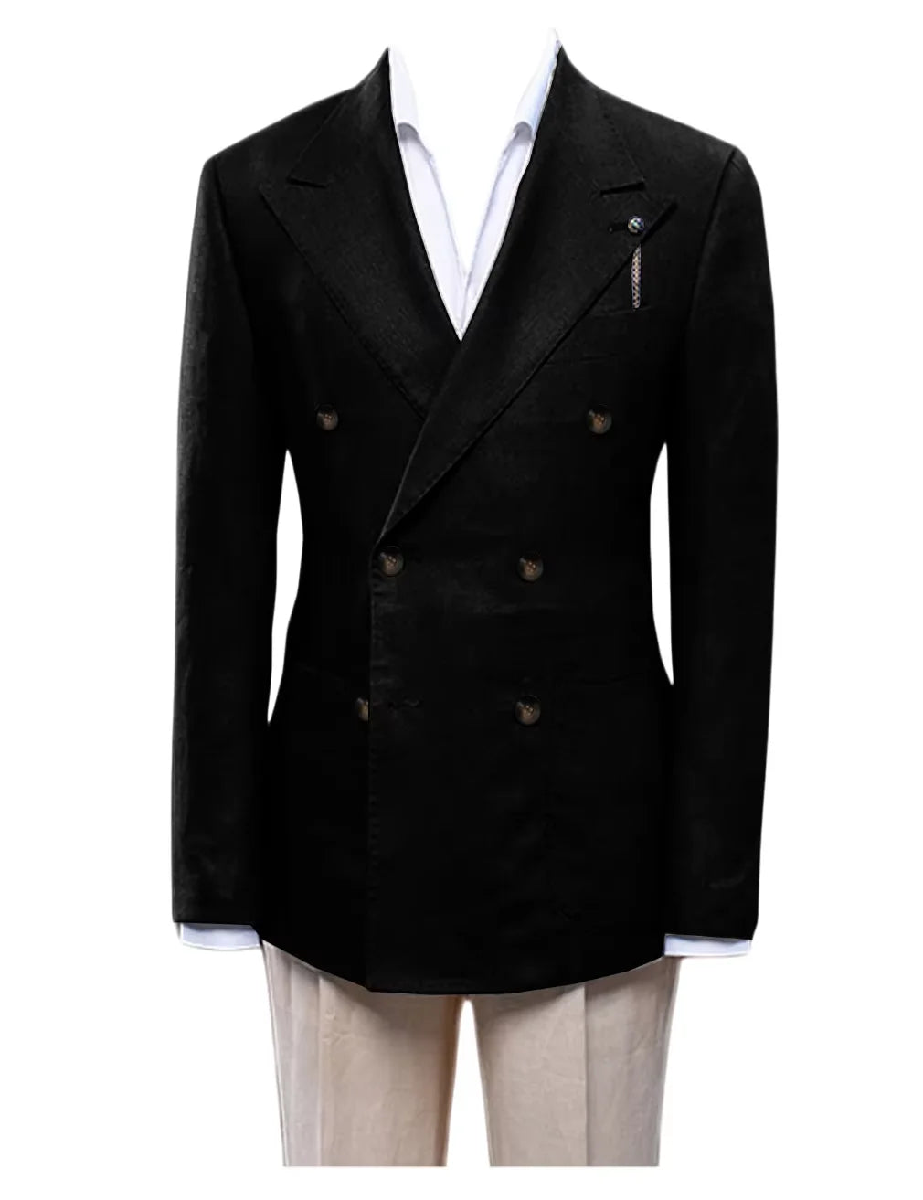 Blazer croisé lin et coton homme – CLEVI Paris