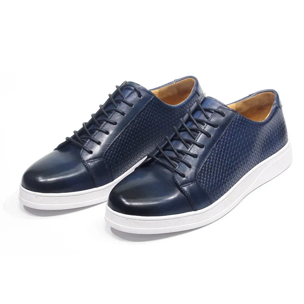 Sneakers Homme en Cuir de Vache à Lacets – CLEVI Paris