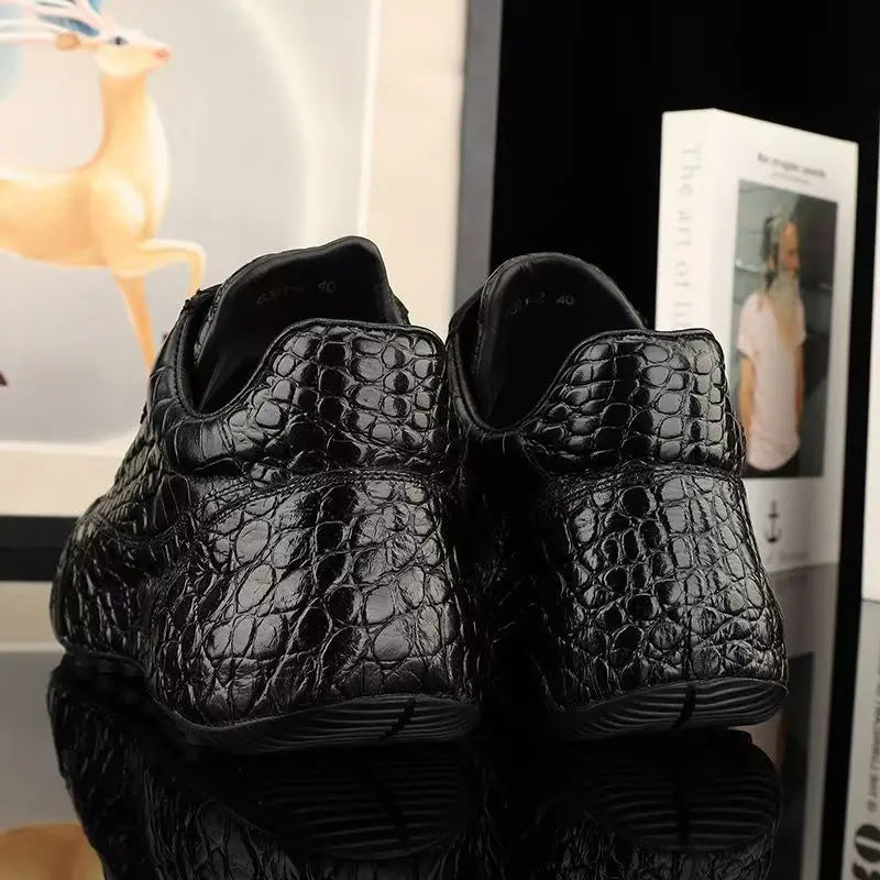 Sneakers basses homme noires à lacets – CLEVI Paris